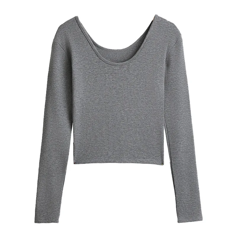 Women T-shirts Modal Warm O-neck Long Sleeve Autumn Winter Bottoming Shirt Casual Spring Undershirts Korean Strecth Slim Fit Top - Image 5
